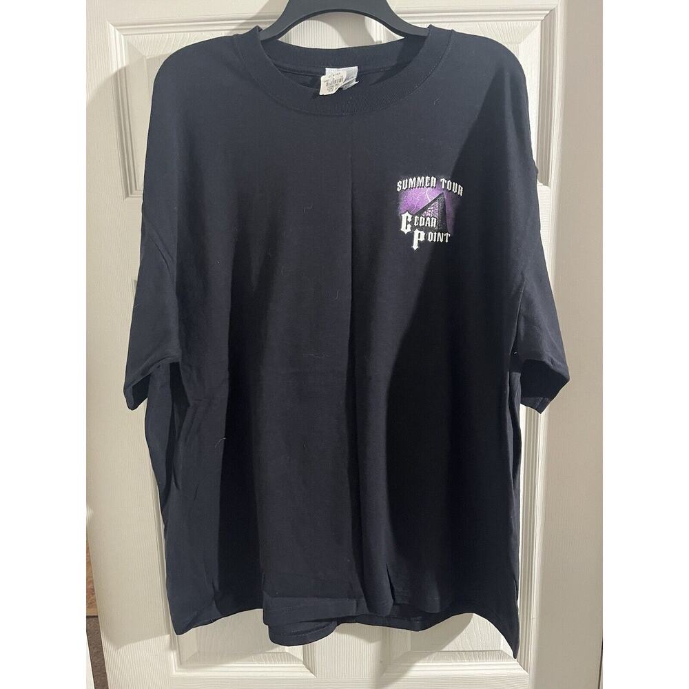 Cedar Point Shirt Mens 2X Summer Tour Roller Coaster Ohio Y2K T-Shirt